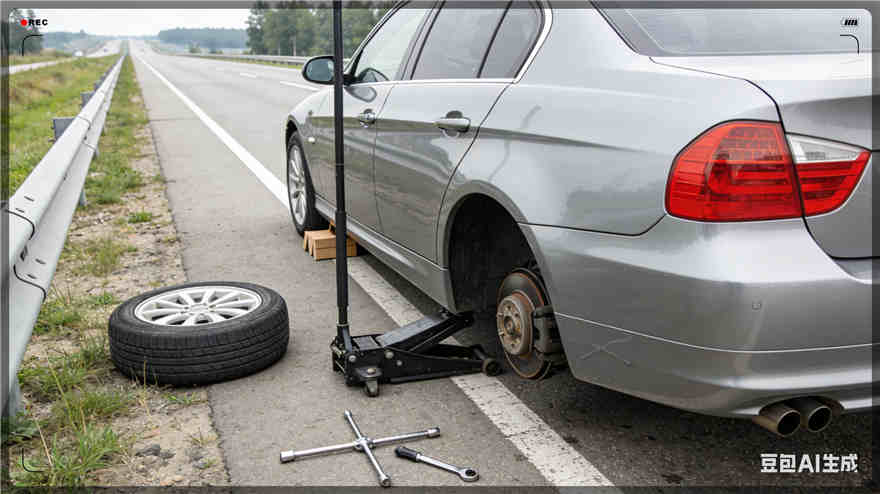 张家界爆胎道路救援-汽车换备胎